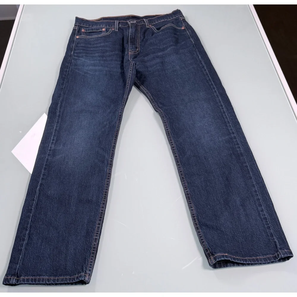 Levi's 505 Red Tag Jeans Mens 33x30 Dark Wash Blue Denim Preppy